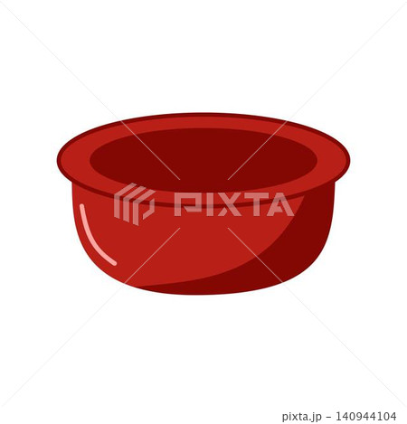 red plastic basin illustration 140944104