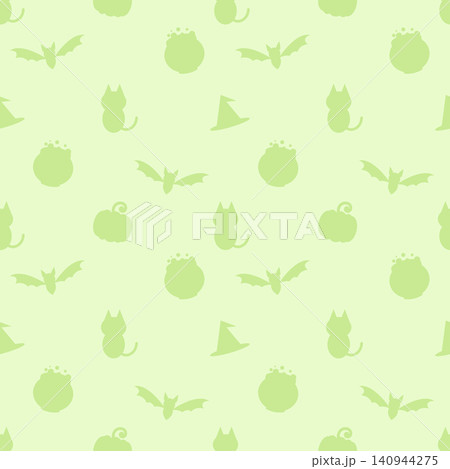 Cute Mint Green Pastel Halloween Silhouette Seamless Pattern Cute Mint Green Pastel Halloween Silhouette Seamless Pattern 140944275