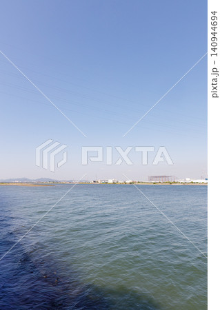 高砂海浜公園から見た加古川 高砂海浜公園から見た加古川 140944694