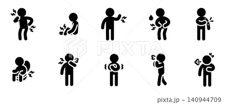 Disease and Symptom Action Icon Set - Glyph Disease and Symptom Action Icon Set - Glyph 140944709