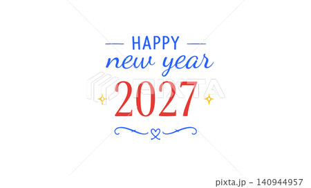 Stylish Happy New Year Text Design 2027 Stylish Happy New Year Text Design 2027 140944957