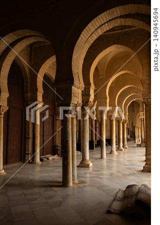 Columns at ninth century Great Mosque in Kairouan Tunisia the oldest mosque in north Africa Columns at ninth century Great Mosque in Kairouan Tunisia the oldest mosque in north Africa 140945694