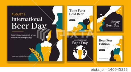 International Beer Day Flat Cartoon Hand Drawn Social Media Post Background Illustration International Beer Day Flat Cartoon Hand Drawn Social Media Post Background Illustration 140945833