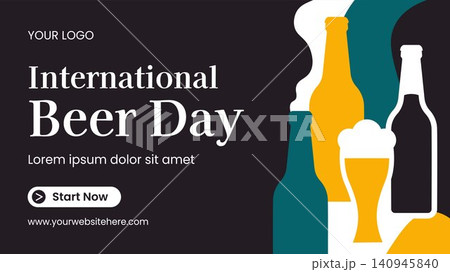 Flat Cartoon Hand Drawn International Beer Day Social Media Thumbnail Background Flat Cartoon Hand Drawn International Beer Day Social Media Thumbnail Background 140945840