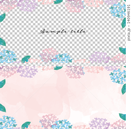 水彩で描いた紫陽花のフレーム 140946191