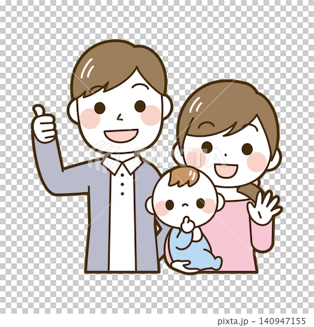 A family of three (with a baby) A family of three (with a baby) 140947155