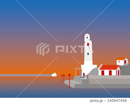 サン・ジャン・ド・リュズ　saint jean de luz　灯台　phare　バスク　夕暮れ 140947498