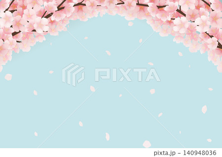 桜のイラストの背景素材 桜のイラストの背景素材 140948036