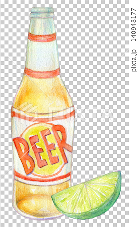 水彩イラスト 手描きイラスト 瓶ビール 水彩イラスト 手描きイラスト 瓶ビール 140948177