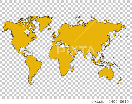World map (with yellow border) World map (with yellow border) 140948610