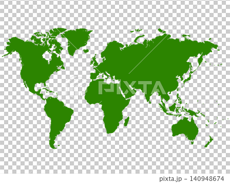 世界地図(グリーン) 世界地図(グリーン) 140948674
