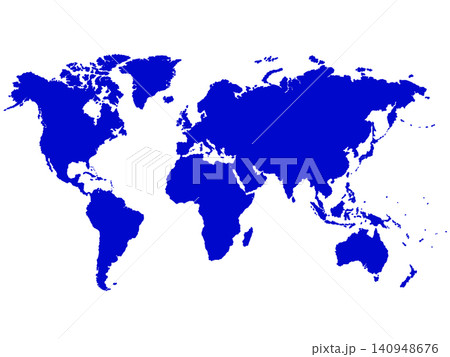世界地図(ブルー) 世界地図(ブルー) 140948676