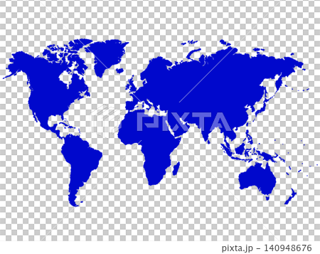 世界地図(ブルー) 世界地図(ブルー) 140948676