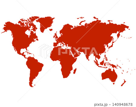 世界地図(レッド) 世界地図(レッド) 140948678