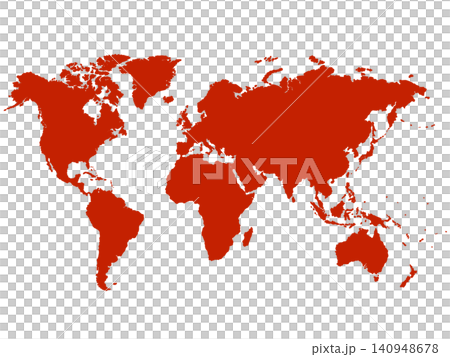 世界地図(レッド) 世界地図(レッド) 140948678