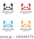 Crab logo template vector icon design 140948779