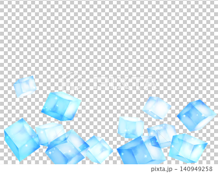 A sparkling cube frame illustration A sparkling cube frame illustration 140949258