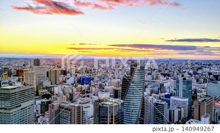 夕焼けに染まる都会 夕焼けに染まる都会 140949267