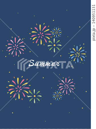 夏のバナーイラスト 夏祭り 花火 夏の背景イラスト 夏のバナーイラスト 夏祭り 花火 夏の背景イラスト 140951131