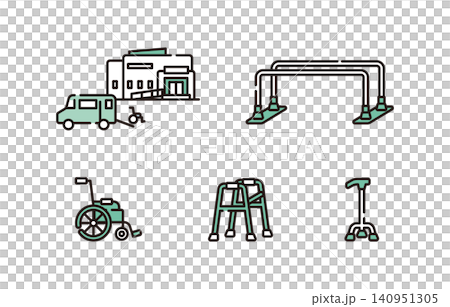 Icon set related to medical care and nursing Icon set related to medical care and nursing 140951305
