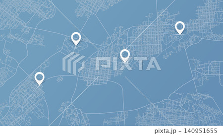 City street network plan with blank pointers indicating various places of interest. Vector illustration. City street network plan with blank pointers indicating various places of interest. Vector illustration. 140951655