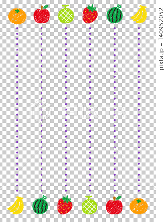 Hand-drawn crayon-style background, fruit-patterned stationery. Hand-drawn crayon-style background, fruit-patterned stationery. 140952052
