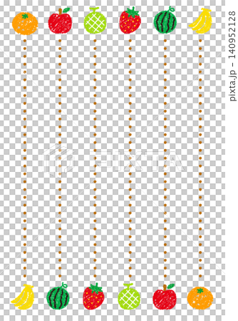 Hand-drawn crayon-style background, fruit-patterned stationery. Hand-drawn crayon-style background, fruit-patterned stationery. 140952128