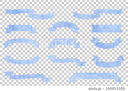 Watercolor ribbon set 140953308