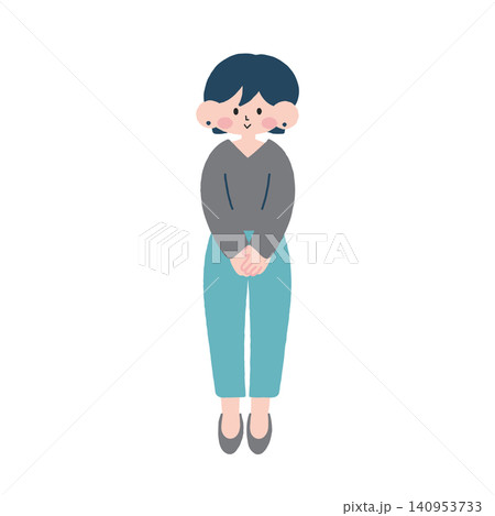 全身女性イラスト素材D 全身女性イラスト素材D 140953733