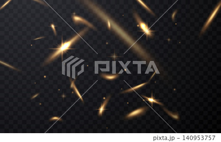 Beautiful golden light effect background. Vector illustration. 140953757