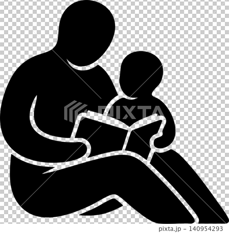 Parent Reading Book To Child Silhouette Parent Reading Book To Child Silhouette 140954293