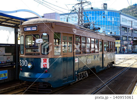 【広告等暗い人物写っていない】函館市電イベント電車500形530号十字街電停にて 【広告等暗い人物写っていない】函館市電イベント電車500形530号十字街電停にて 140955061