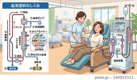 透析の風景 イラスト 透析の風景 イラスト 140955311