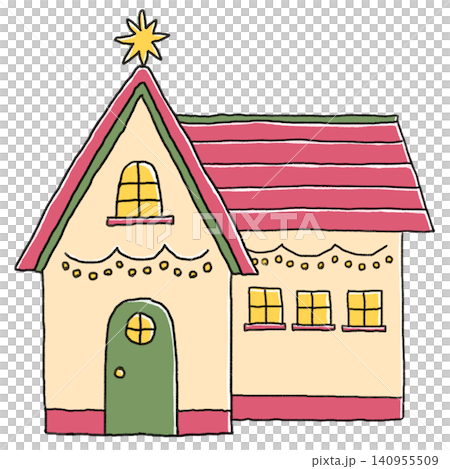 【建物】赤い屋根のおうち【家】 【建物】赤い屋根のおうち【家】 140955509