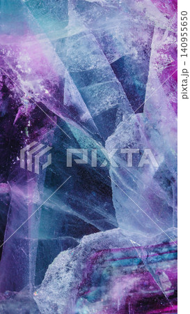 Purple Fluorite Crystal Macro Texture Close-Up Photography 140955650