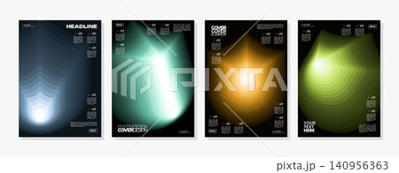 Minimalist glow spectrum stripe layer shield cover set Minimalist glow spectrum stripe layer shield cover set 140956363