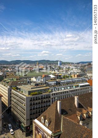 Vienna, Austria - June 13, 2023: View of Vienna from the observation deck of St. Stephen's Cathedral 140957333