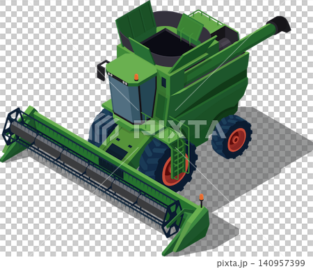 Combine harvester farm equipment 140957399