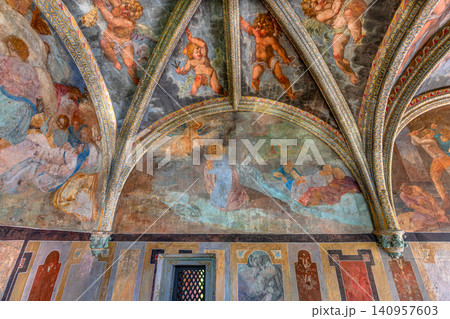Villesavin chapel frescoes, Loire valley, France Villesavin chapel frescoes, Loire valley, France 140957603