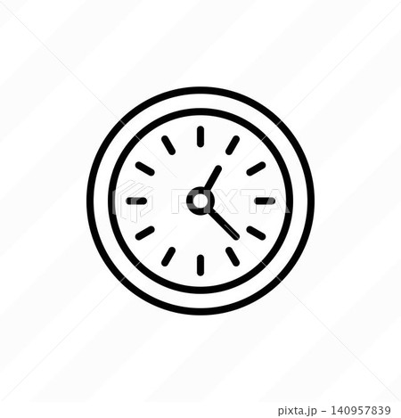 Clock, time management, countdown or deadline thin line icon. Vector illustration. Clock, time management, countdown or deadline thin line icon. Vector illustration. 140957839