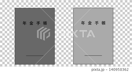 A monochrome illustration of a pension book, simply rendered in grayscale. A monochrome illustration of a pension book, simply rendered in grayscale. 140958362