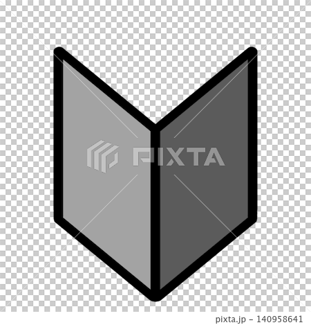 シックなデザインや背景に馴染むグレーカラーの初心者マークイラスト素材 シックなデザインや背景に馴染むグレーカラーの初心者マークイラスト素材 140958641