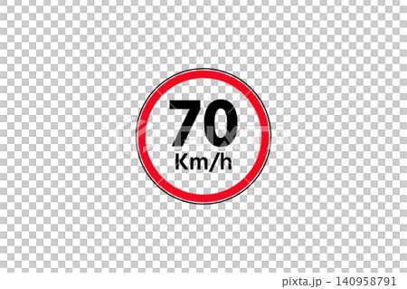 70 Kmh Speed Limit Sign Icon For Traffic And Road Safety Regulation Symbol 70 Kmh Speed Limit Sign Icon For Traffic And Road Safety Regulation Symbol 140958791