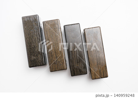 Wooden blocks on a white background Wooden blocks on a white background 140959248