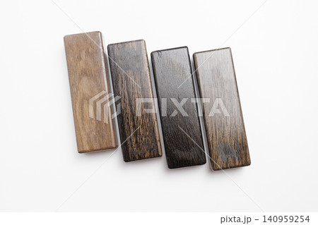 Wooden blocks on a white background Wooden blocks on a white background 140959254