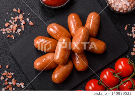 Chicken or pork grilling sausages with garlic, salt, and spices. Grilling sausages Chicken or pork grilling sausages with garlic, salt, and spices. Grilling sausages 140959522
