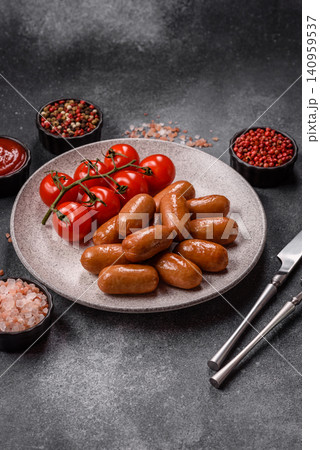 Chicken or pork grilling sausages with garlic, salt, and spices. Grilling sausages Chicken or pork grilling sausages with garlic, salt, and spices. Grilling sausages 140959537