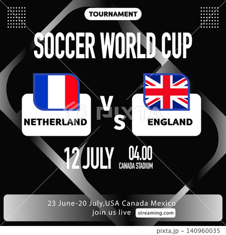 Modern Soccer Tournament Schedule Template with Glass Blur Black Background Modern Soccer Tournament Schedule Template with Glass Blur Black Background 140960035