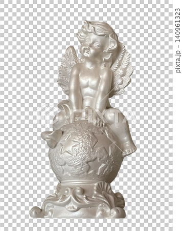 Ceramic Angel Sitting on Star Globe Ceramic Angel Sitting on Star Globe 140961323