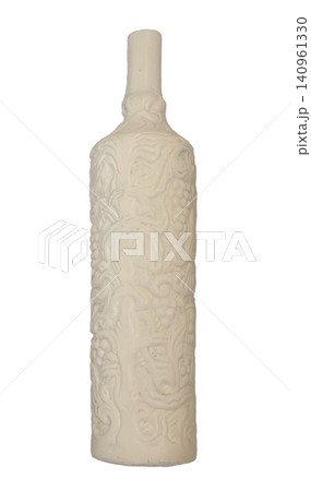 Decorative White Bottle with Embossed Patterns Decorative White Bottle with Embossed Patterns 140961330